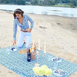 Blue & White Tablecloth