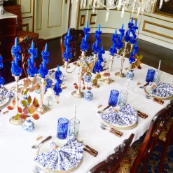 Blue Flower Candle