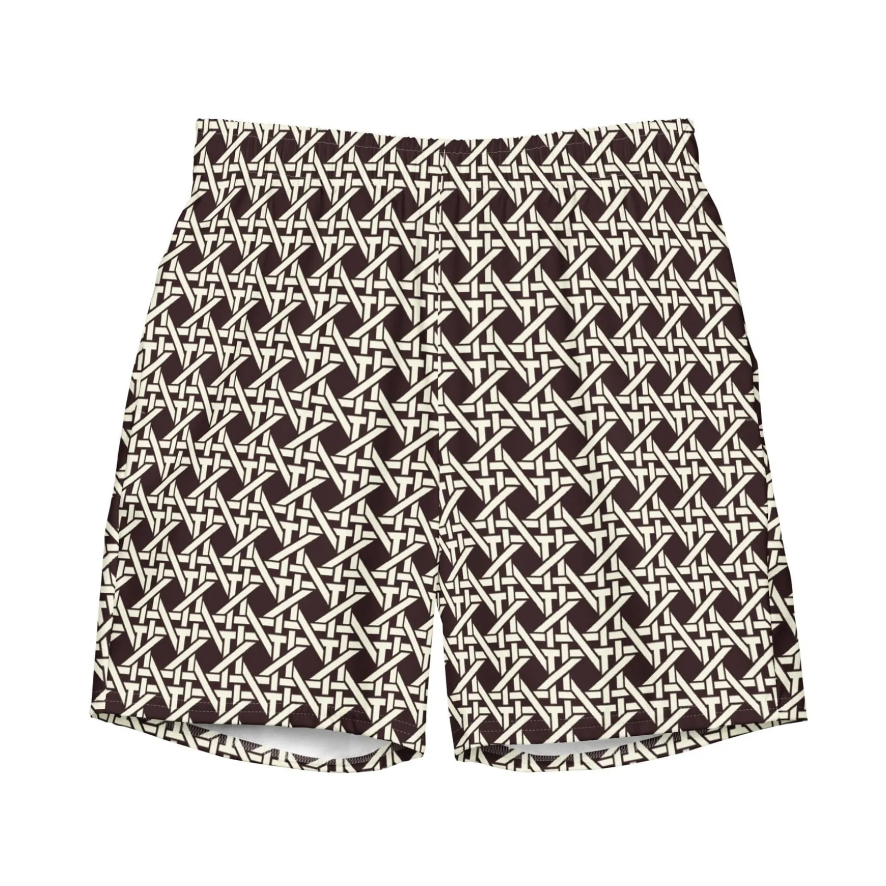 Brown Cane Swim Trunks