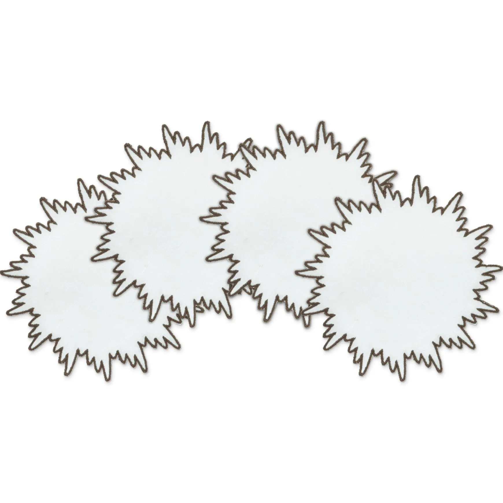 Brown Sunburst Cocktail Napkins (4)