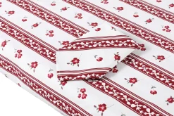 Burgundy Stripe Tablecloth