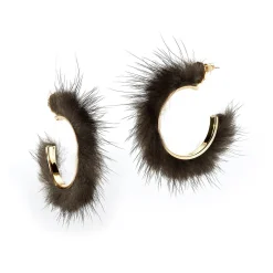 Chocolate Fur Hoops
