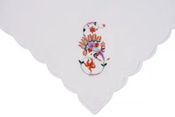 Floral "S" Dinner Napkins (4)