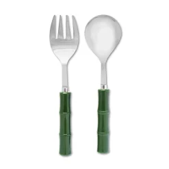 Green "Bamboo" Serving Pieces (2)