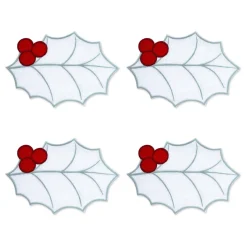 Holly Leaf Cocktail Napkins (4)