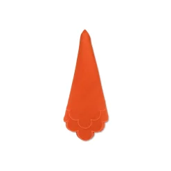 Orange Scalloped Dinner Napkins (4)