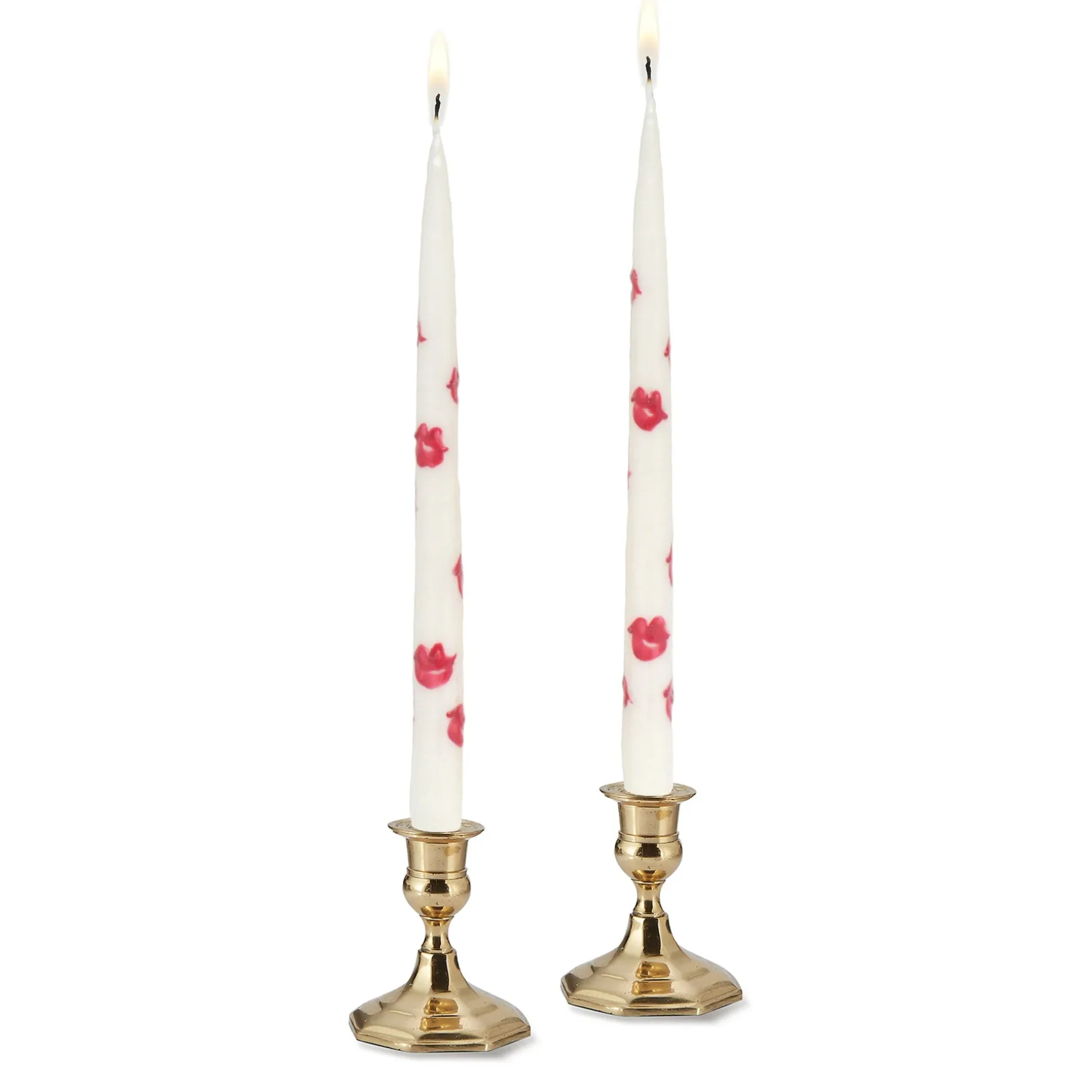 Painted Kiss Tapers (2)