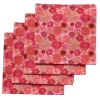 Pink Flower Napkins (4)