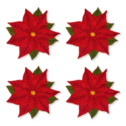 Poinsettia Cocktail Napkins (4)