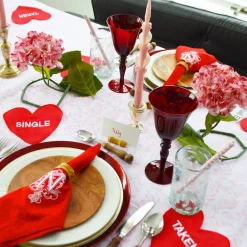 Single/ Taken Heart Cocktail Napkins (4)