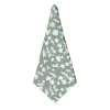 Steel Teal Floral Napkins (4)
