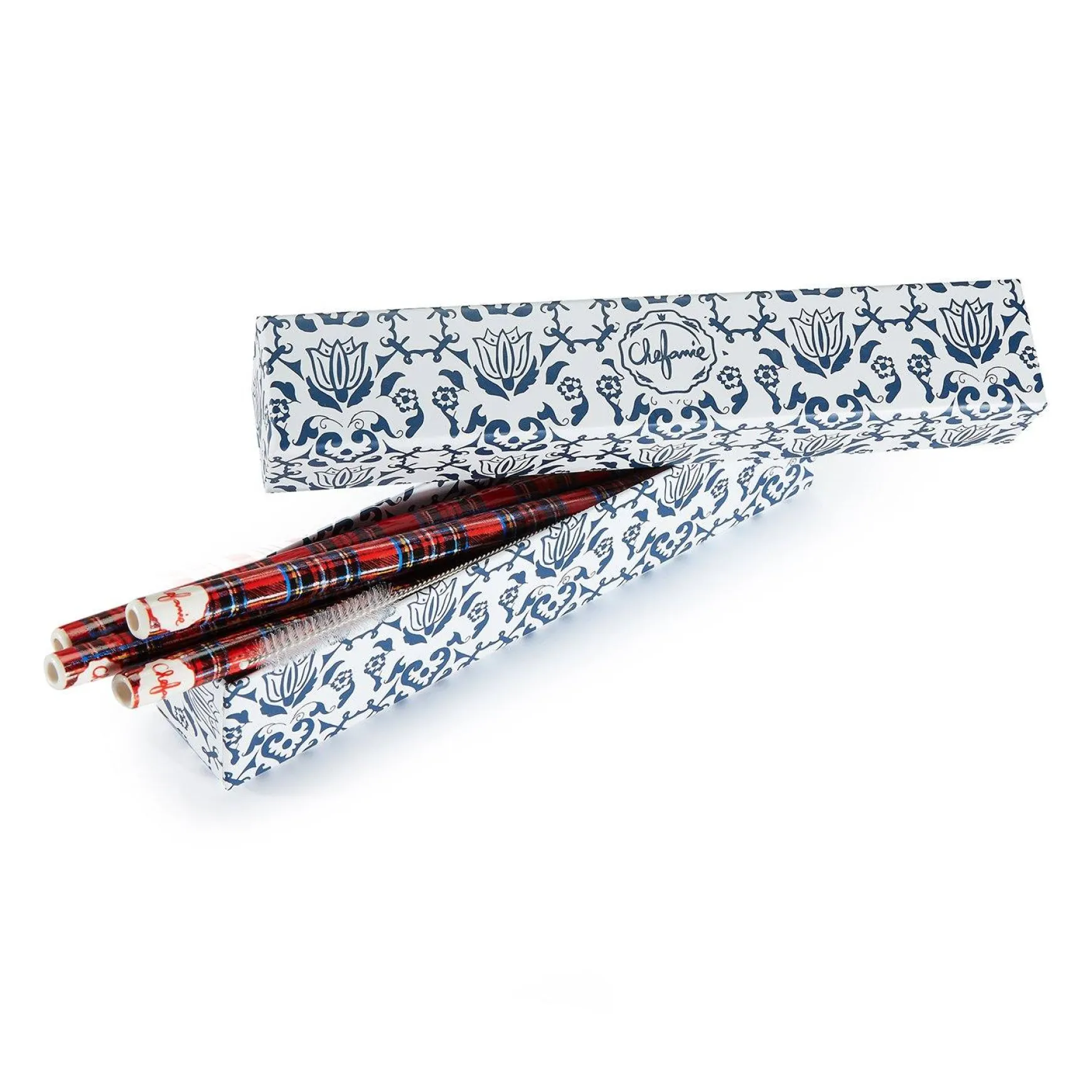 Tartan Ceramic Straws (4)